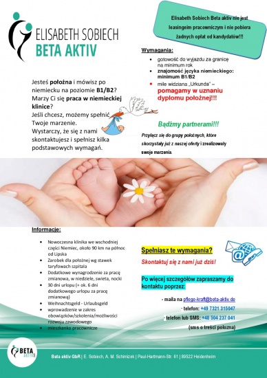 Położna - praca w nowoczesnej klinice