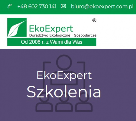 SZKOLENIA ŚRODOWISKOWE OPŁATY ODPADY POZWOLENIA RODO EKOEXPERT 